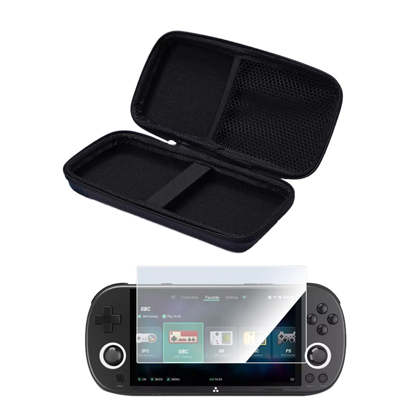 Gaming Console Portable - ポータブル EVA キャリングバッグ Trimui スマートプロアクセサリー用ハンドヘルドゲームコンソールスクリーンプロテクター 9H