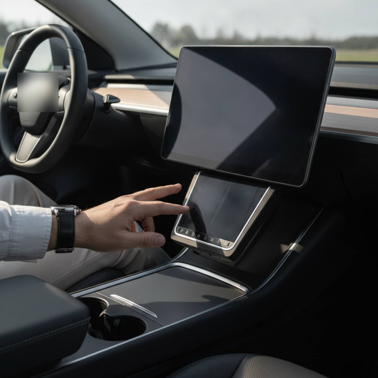 Controller Charging Dock - 現代的な車載充電ステーション、ワイヤレス充電パネル、USB-Cドック、ドライバー用アンビエントライト付き