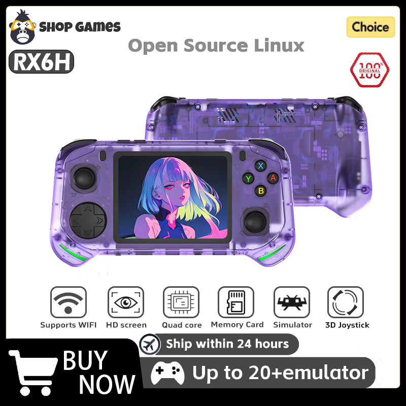 Gaming Console Youtube - RX6H レトロハンドヘルドゲームコンソール Linux システム 3.5 インチ