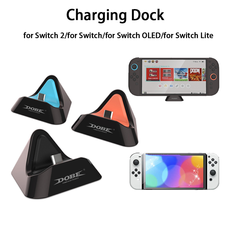 Gaming Console Controller - コントローラー充電ドック スイッチ2/スイッチ/スイッチOLED/スイッチライトコンソール用 ポータブル充電ステーション ゲームアクセサリー