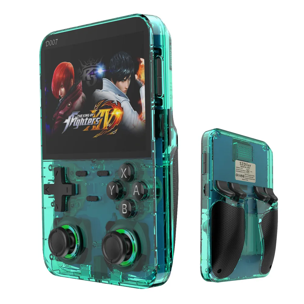 Gaming Console Portable - D007 ポータブルビデオゲームコンソール 3.5 インチ IPS スクリーンハンドヘルドゲームプレーヤーオープンソースシステム