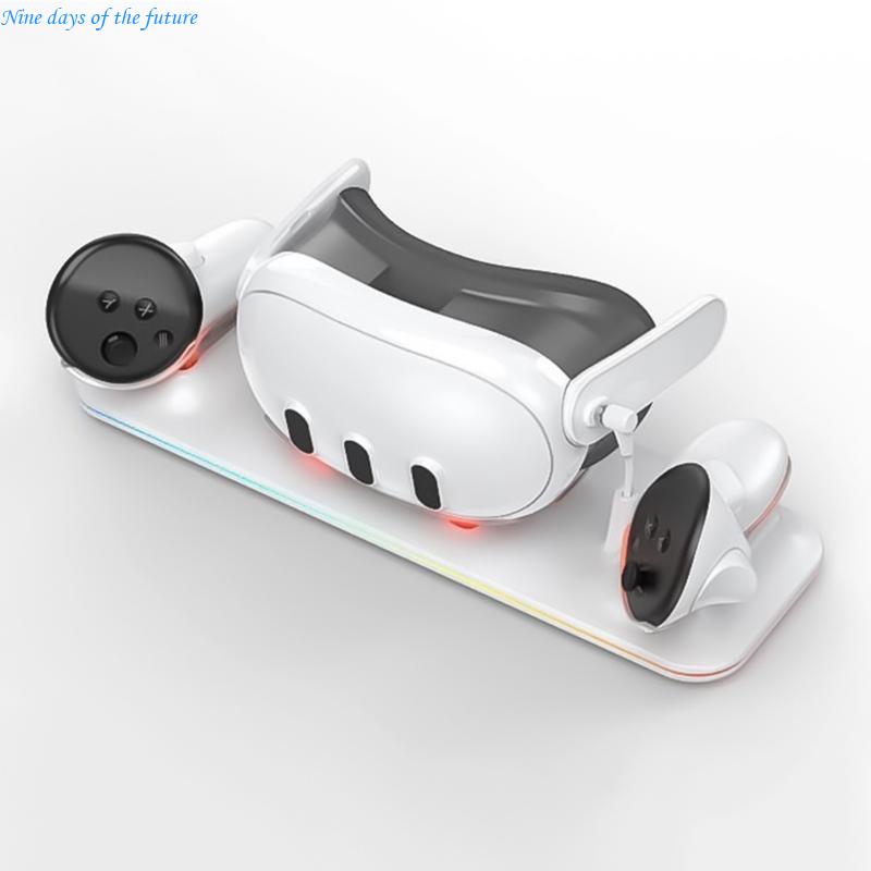 Controller Charging Dock - 3 つのアクセサリ用充電ステーション LED E65A 付き 3