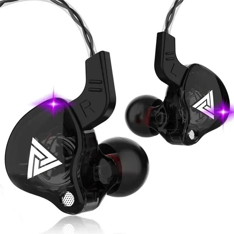 Gaming Headset Wired - オリジナル QKZ AK6 銅ドライバー HiFi 有線イヤホンレーススポーツヘッドフォン低音ステレオヘッドセット音楽イヤフォン