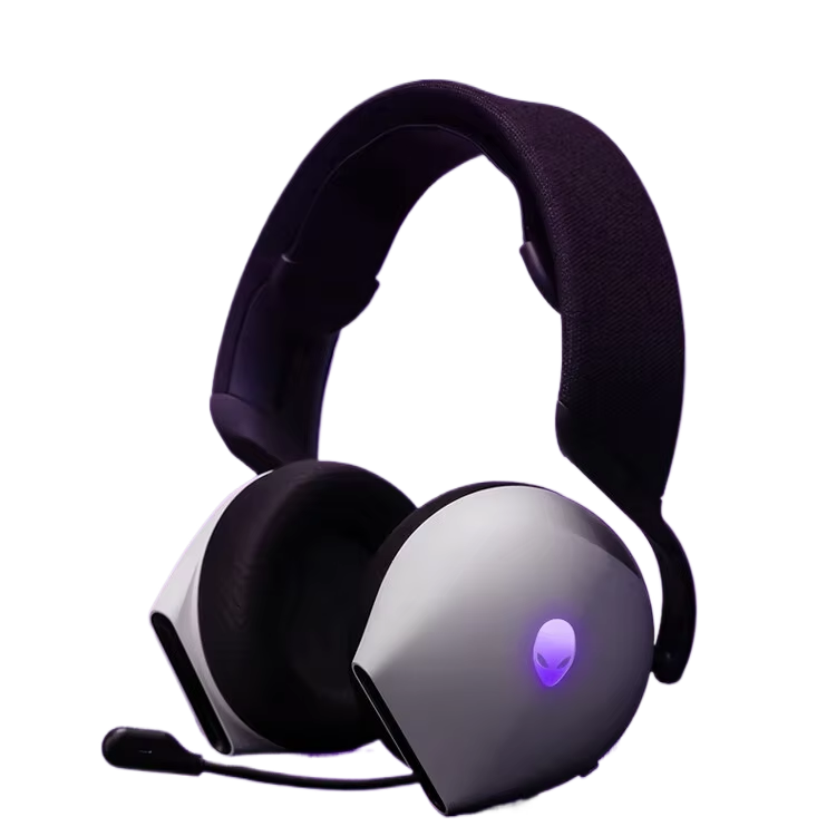 Gaming Headset Wired - A Lienware AW520H ブラック/ホワイト ゲーミングおよびeスポーツ用ヘッドセット ヘッドマウント型RGB有線ノイズキャンセリングゲーミングヘッドフォン