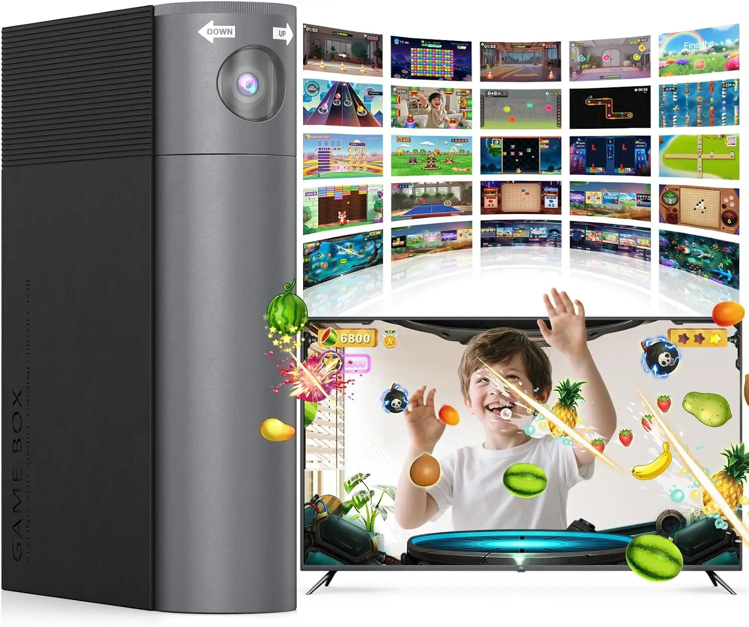 Gaming Console Years - 子供と家族向けARモーションゲーミングコンソール - 室内での身体活動と家族の交流のためのプラグアンドプレイビデオゲームシステム