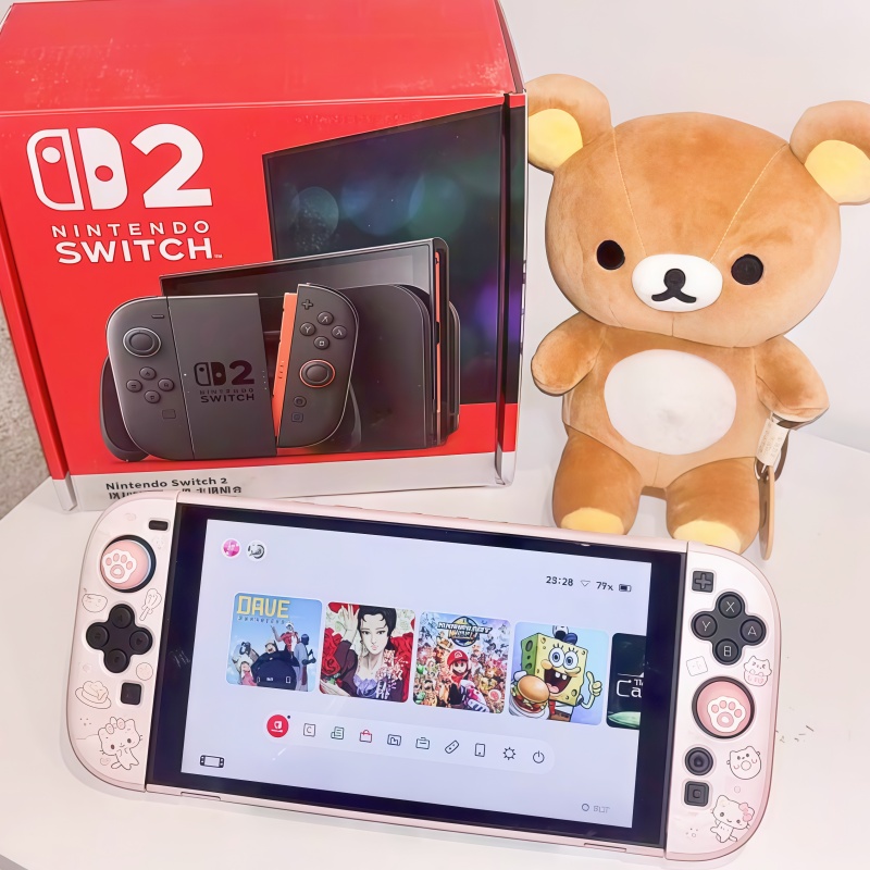 Gaming Console Japan - ハートフォレストかわいい綿菓子猫保護ハードシェルスイッチ Oled Ns Lite オリジナルデザインアニメ周辺機器ゲームコンソール