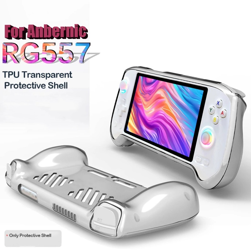 Gaming Console Controller - Anbernic RG557 保護ケースハンドヘルドゲームコンソール保護カバー落下防止ソフトラバー TPU シェル放熱簡単