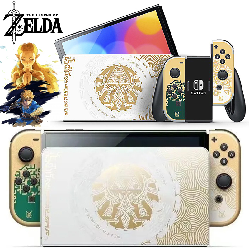 Nintendo Console Switch Oled - ゼルダの王国の涙限定コンソールスキンステッカー Nintendo Switch OLED NS Joy-con
