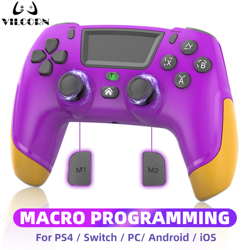 Gaming Console Bluetooth - ワイヤレスゲーミングコントローラー PC用 マクロプログラマブルゲームパッド PS4/PS3コンソール Android携帯電話 Steamゲーム