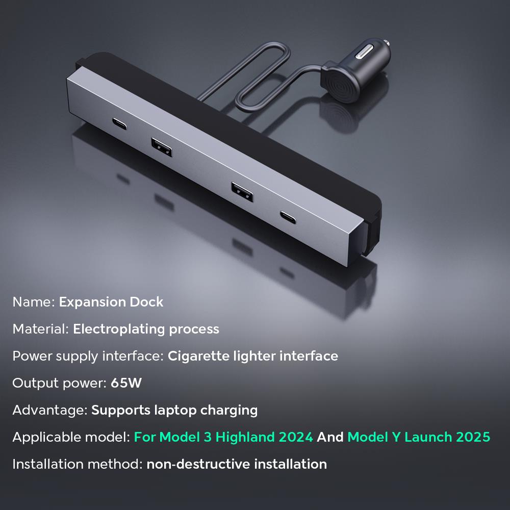 Controller Charging Dock - テスラ モデル3 ハイランド 2024年モデル、新型モデルY 2025年発売用 ジュニパー