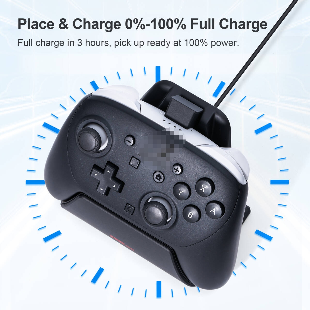 Controller Charging Dock - 充電ドックステーション Switch2 Pro ゲームコントローラー用 LED インジケーターライト付き高速充電器