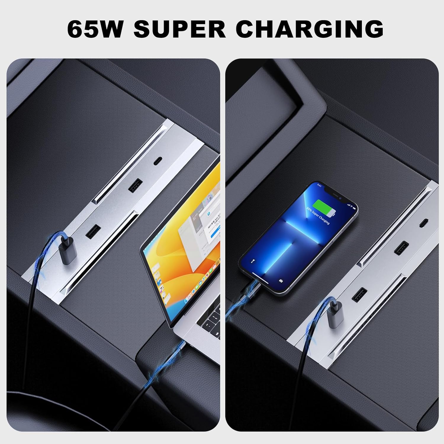 27W-65W急速充電拡張ドックUSBハブ テスラ モデルY - Controller Charging Dock のレビューと価格