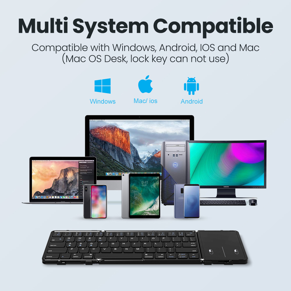 BOW 韓国/ロシア ワイヤレス折りたたみキーボード タッチ - Gaming Console Ipad のレビューと価格