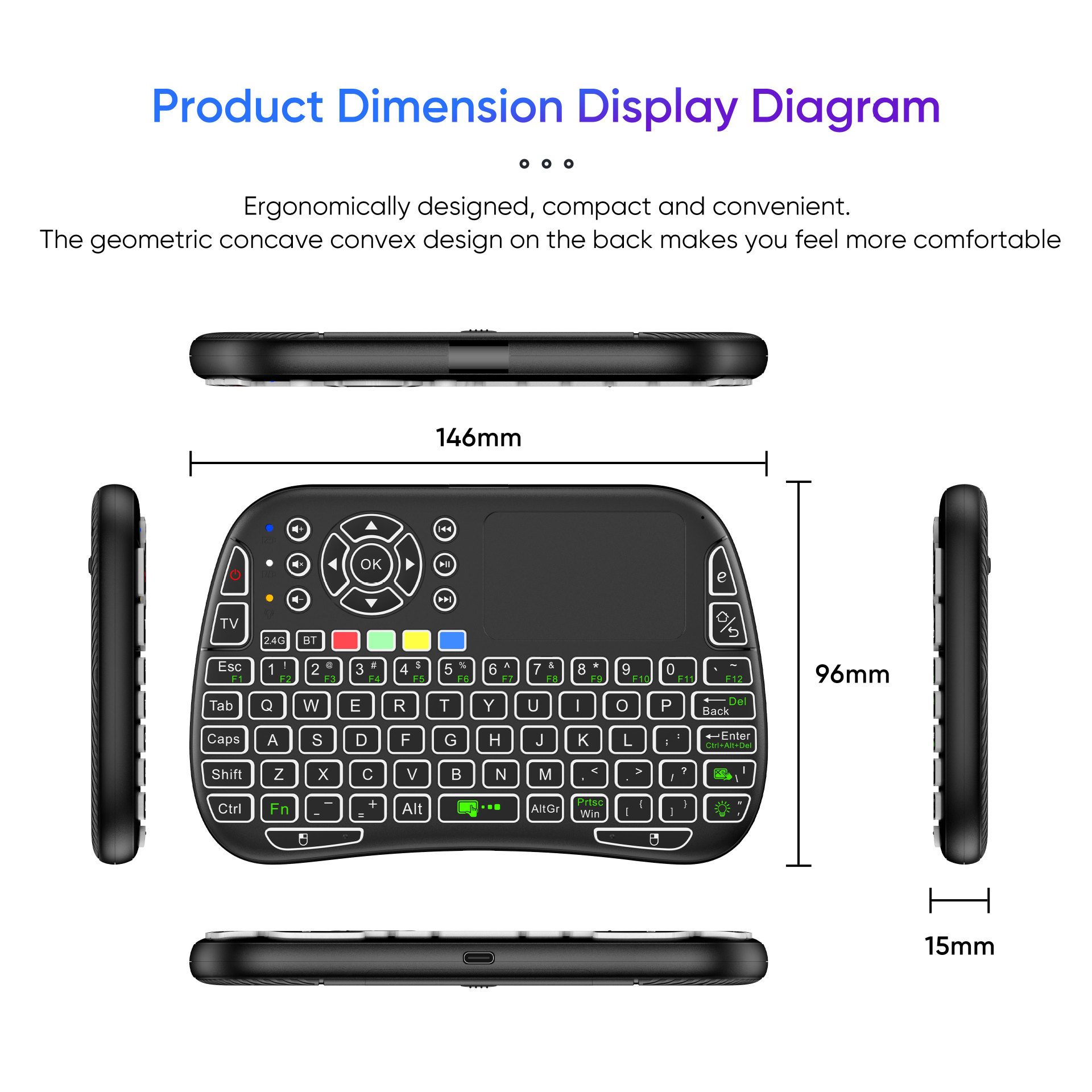 新しい M9 BT & 2.4 グラムミニワイヤレスキーボー - Gaming Console For Smart Tv のレビューと価格