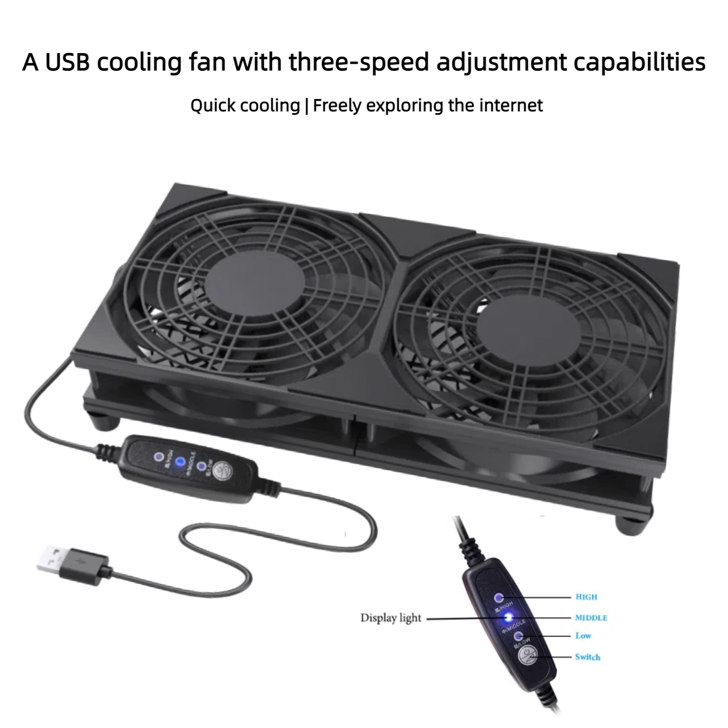 デュアルUSB冷却ファン（3段階速度調整付き） |   ルー - Gaming Console Controller のレビューと価格