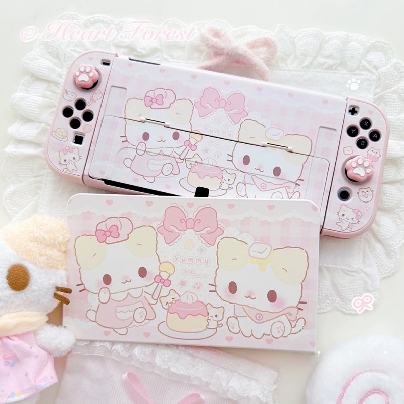 ハートフォレストかわいい綿菓子猫保護ハードシェルスイッチ O - Gaming Console Japan のレビューと価格