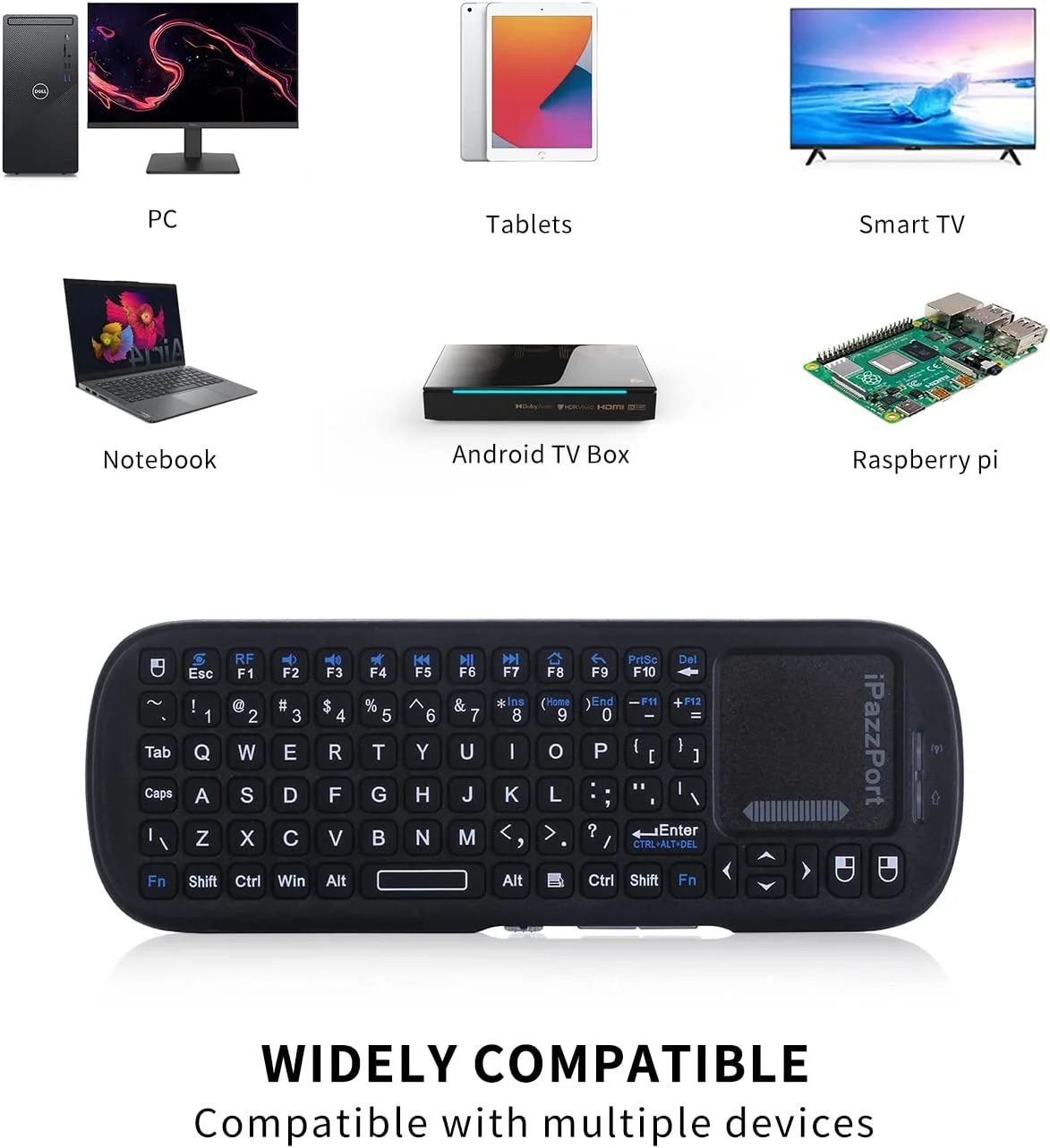 IPazzPort 2.4G ミニワイヤレスキーボード タッ - Gaming Console For Smart Tv のレビューと価格