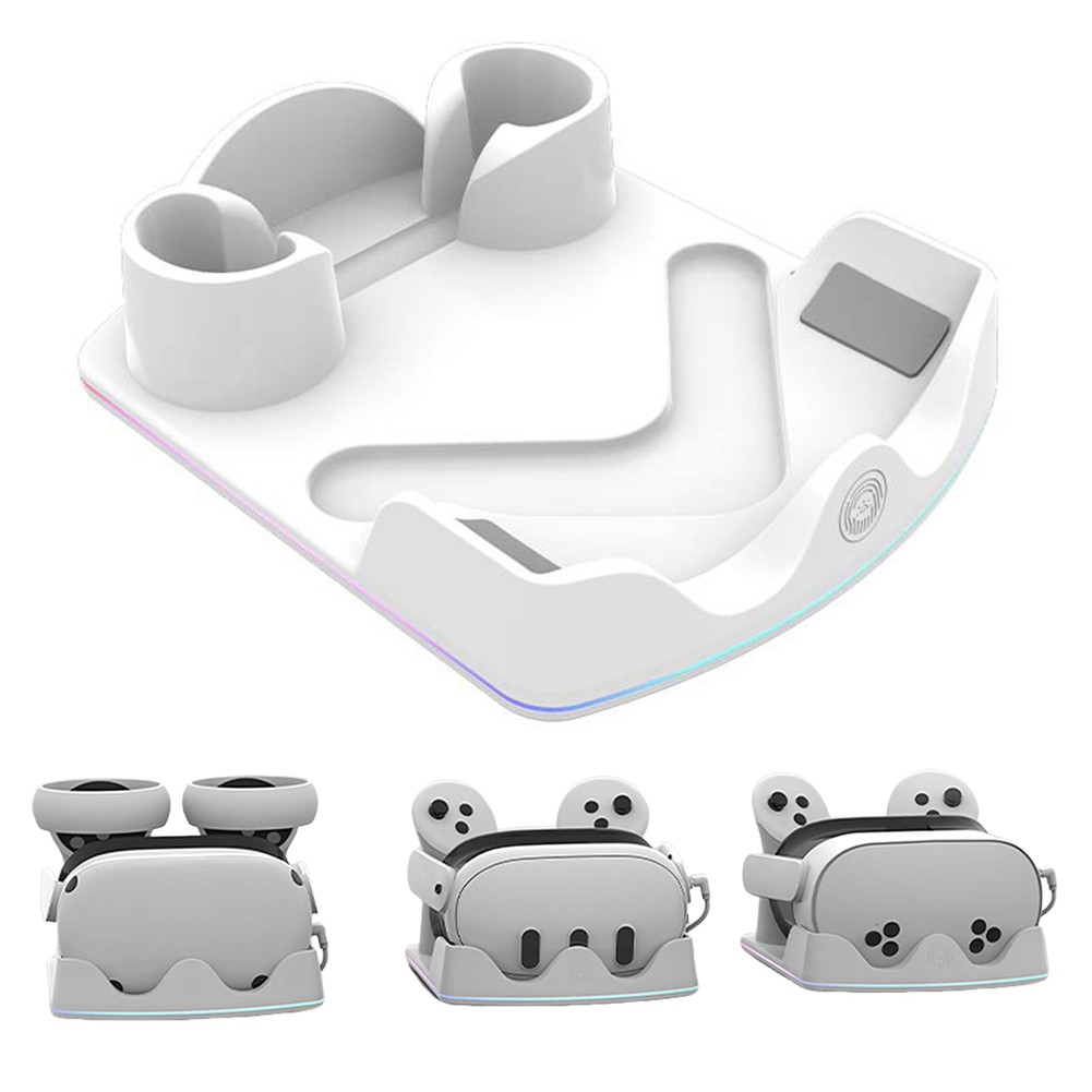 メタクエスト3S VR充電ステーション用充電ドック、RGBラ - Controller Charging Dock のレビューと価格