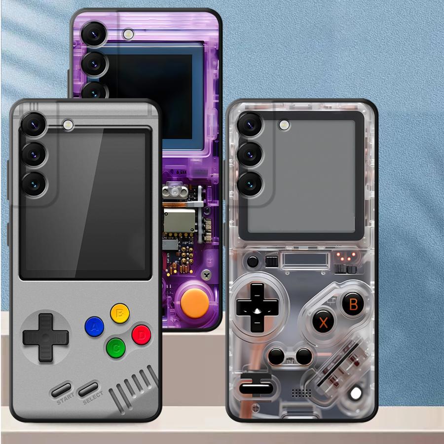 パープルゲーミングコンソール風スマホケース サムスン Gal - Gaming Console In のレビューと価格