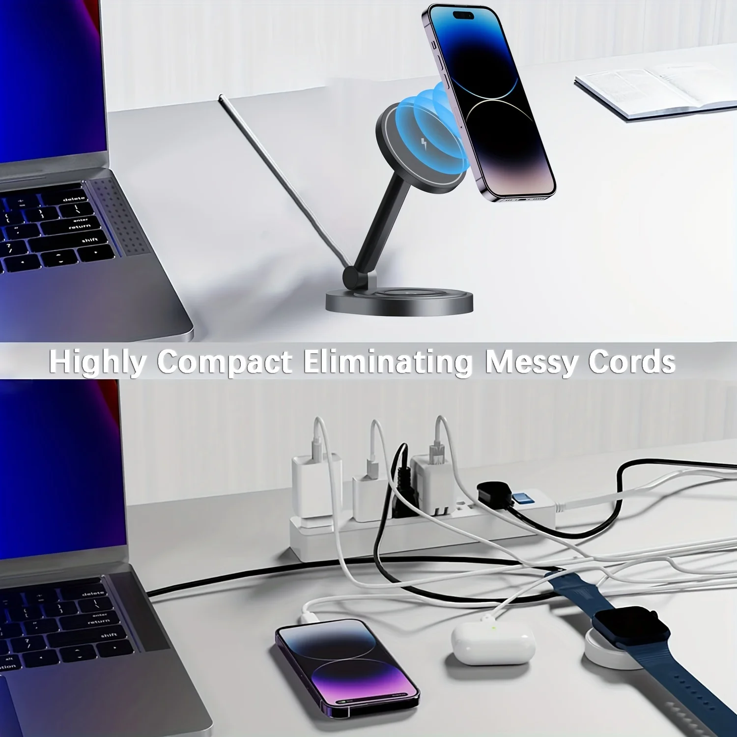 2 で 1 磁気ワイヤレス充電器スタンドパッド iPhone - Controller Charging Dock のレビューと価格