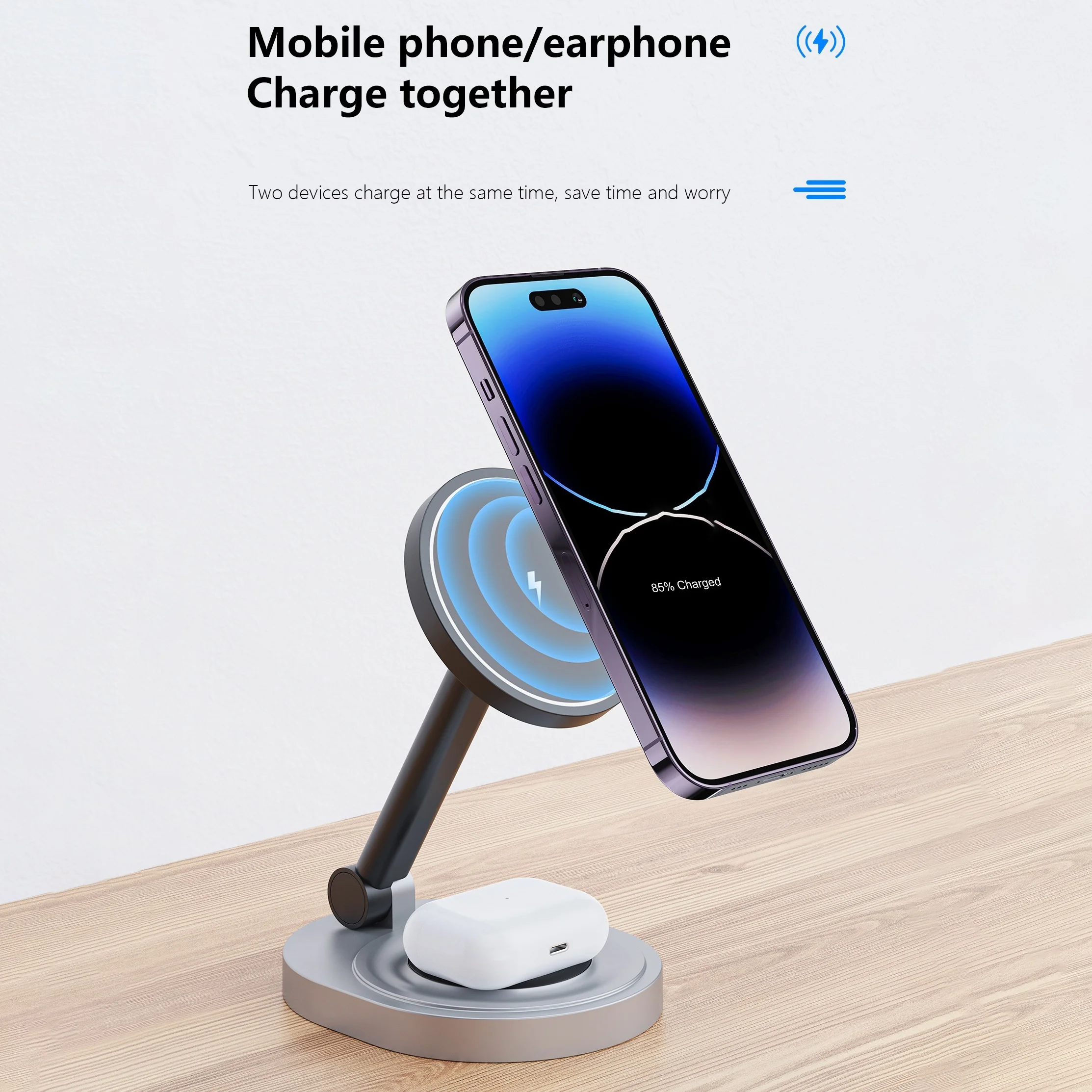2 で 1 磁気ワイヤレス充電器スタンドパッド iPhone - Controller Charging Dock のレビューと価格